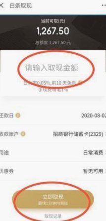 如何京东白条提现