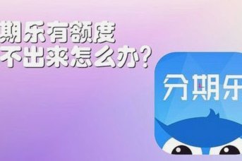 分期乐给了额度借不出怎么办